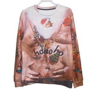 Ugly Christmas Sweater Sweatshirt 3D Adult Size Medium